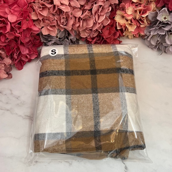 Double Breasted Brown Plaid Vest Button Down Mini Dress - Picture 15 of 16